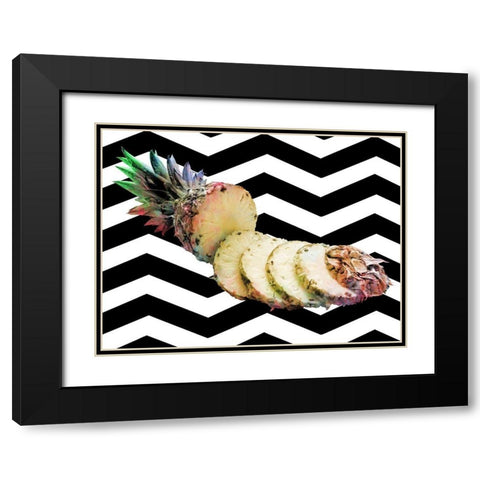 Pineapple Void 1 Black Modern Wood Framed Art Print with Double Matting by Prime, Marcus