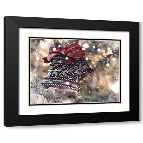 Christmas Bells Black Modern Wood Framed Art Print with Double Matting by Prime, Marcus