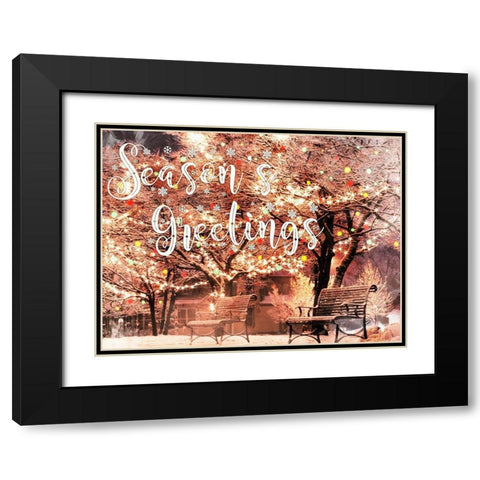 Park Greetings Black Modern Wood Framed Art Print with Double Matting by Prime, Marcus