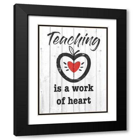 Teaching Heart 1 Black Modern Wood Framed Art Print with Double Matting by Prime, Marcus