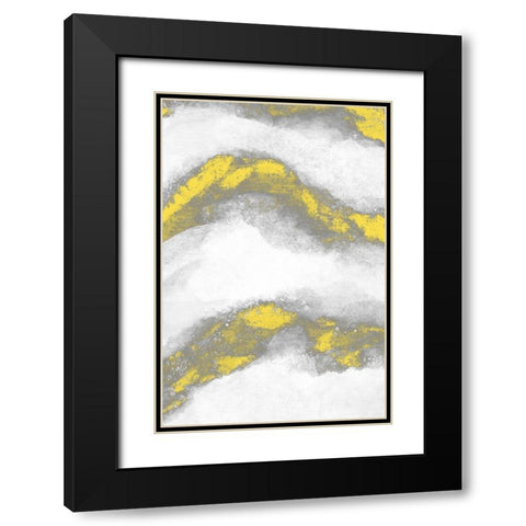 Shinning Waves 1 Black Modern Wood Framed Art Print with Double Matting by Prime, Marcus