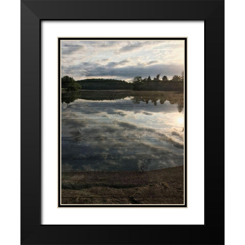 Peaceful Walk Black Modern Wood Framed Art Print with Double Matting by Prime, Marcus