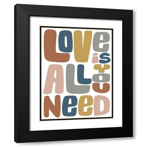 Needed Love 2 Black Modern Wood Framed Art Print with Double Matting by Prime, Marcus