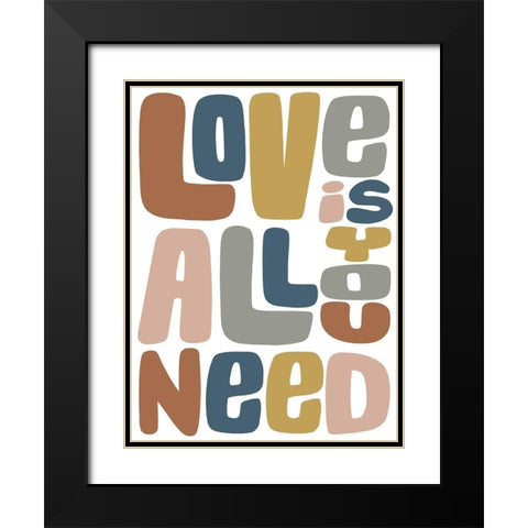 Needed Love 2 Black Modern Wood Framed Art Print with Double Matting by Prime, Marcus