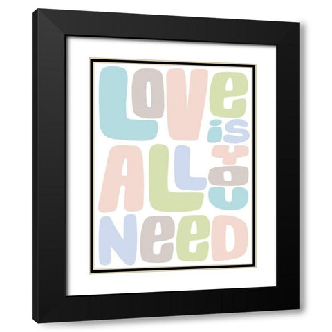 Needed Love 3 Black Modern Wood Framed Art Print with Double Matting by Prime, Marcus