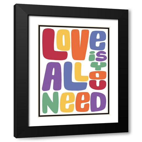 Needed Love 1 Black Modern Wood Framed Art Print with Double Matting by Prime, Marcus