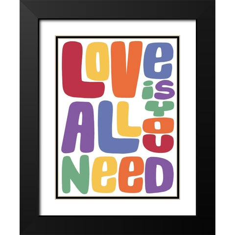 Needed Love 1 Black Modern Wood Framed Art Print with Double Matting by Prime, Marcus
