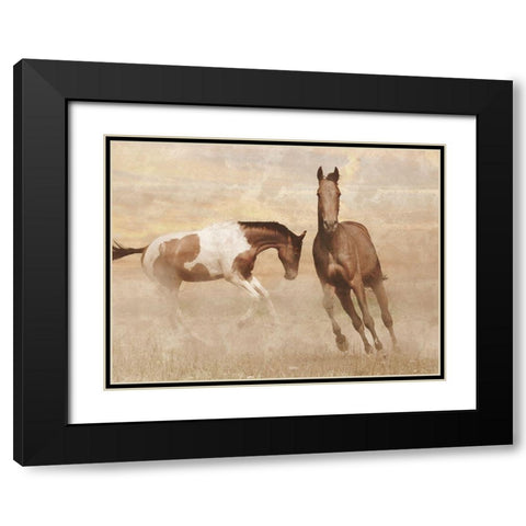 Running Free 2 Black Modern Wood Framed Art Print with Double Matting by Prime, Marcus