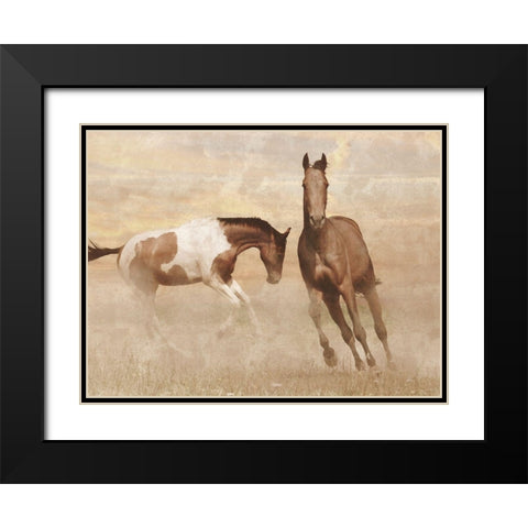 Running Free 2 Black Modern Wood Framed Art Print with Double Matting by Prime, Marcus