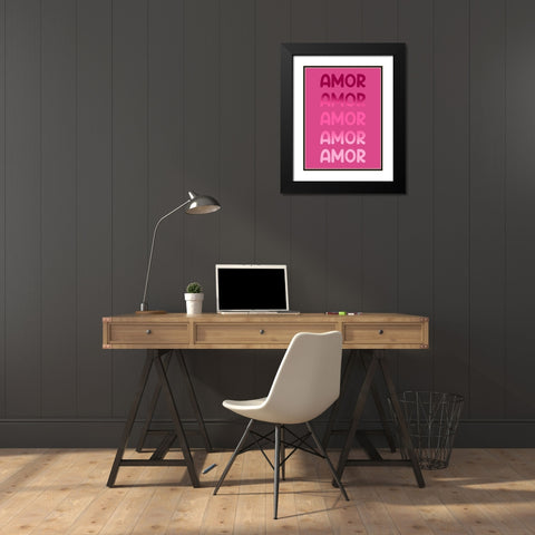Radiant Words 5 Black Modern Wood Framed Art Print with Double Matting by Prime, Marcus