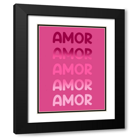 Radiant Words 5 Black Modern Wood Framed Art Print with Double Matting by Prime, Marcus