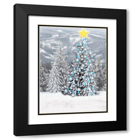 Merry And Bright Black Modern Wood Framed Art Print with Double Matting by Prime, Marcus