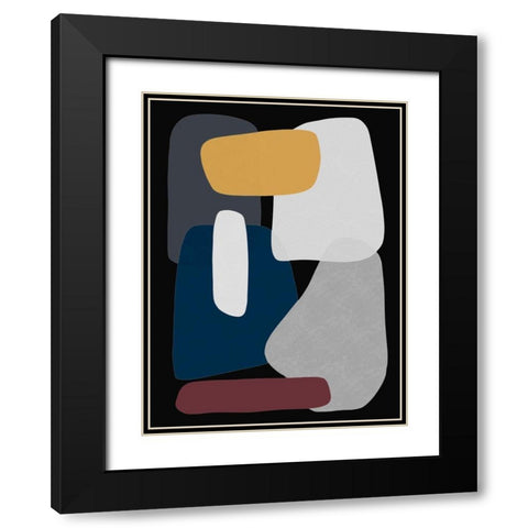Rubiks Lunar Splat 1 Black Modern Wood Framed Art Print with Double Matting by Prime, Marcus