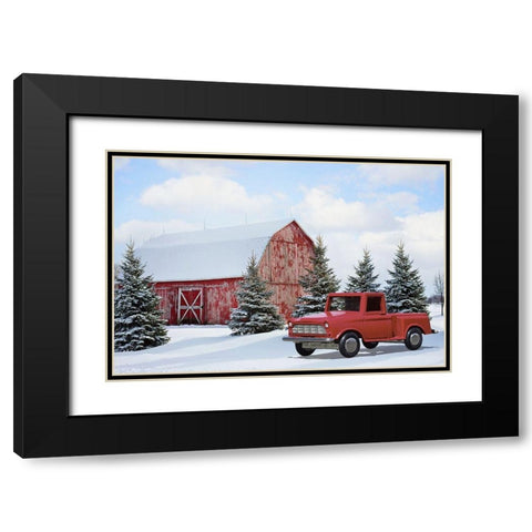 Winter Destination 1 Black Modern Wood Framed Art Print with Double Matting by Prime, Marcus