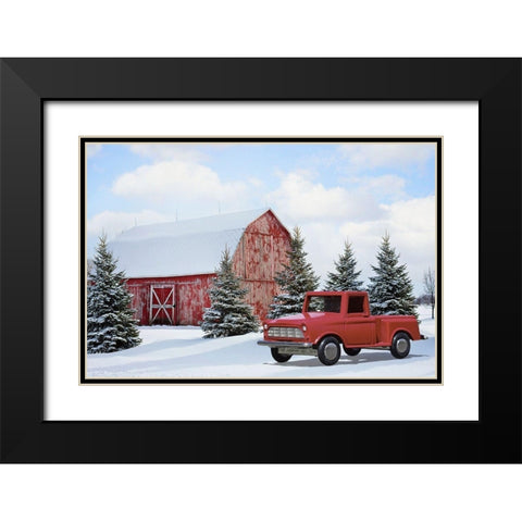 Winter Destination 1 Black Modern Wood Framed Art Print with Double Matting by Prime, Marcus