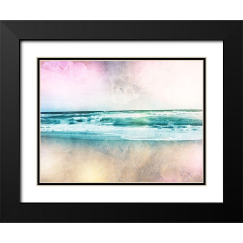 CMYK Beach 1 Black Modern Wood Framed Art Print with Double Matting by Prime, Marcus