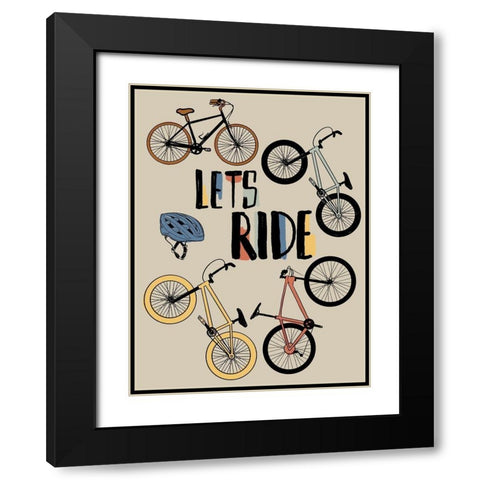 Lets Ride 2 Black Modern Wood Framed Art Print with Double Matting by Prime, Marcus