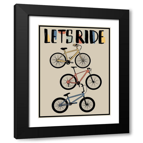 Lets Ride 3 Black Modern Wood Framed Art Print with Double Matting by Prime, Marcus