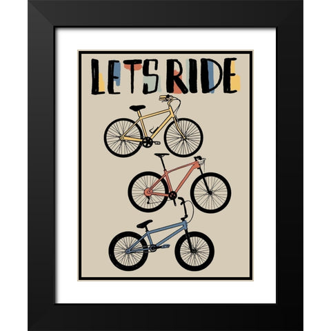 Lets Ride 3 Black Modern Wood Framed Art Print with Double Matting by Prime, Marcus