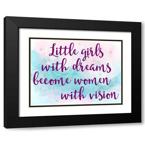Girls With Watercolor Black Modern Wood Framed Art Print with Double Matting by Prime, Marcus