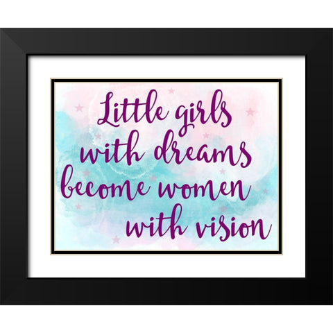 Girls With Watercolor Black Modern Wood Framed Art Print with Double Matting by Prime, Marcus