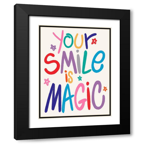 Magic Smile 1 Black Modern Wood Framed Art Print with Double Matting by Prime, Marcus