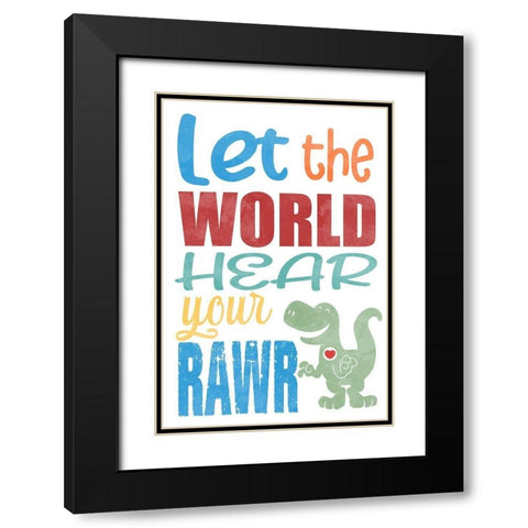 World Rawr Black Modern Wood Framed Art Print with Double Matting by Prime, Marcus