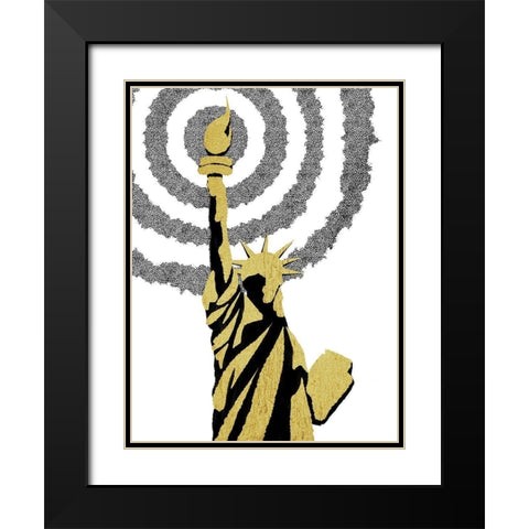 Golden Liberty Black Modern Wood Framed Art Print with Double Matting by Prime, Marcus