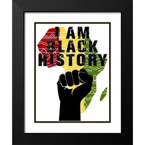 Historically Black 1 Black Modern Wood Framed Art Print with Double Matting by Prime, Marcus