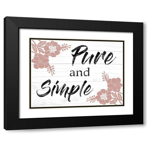 Pure And Simple Black Modern Wood Framed Art Print with Double Matting by Prime, Marcus