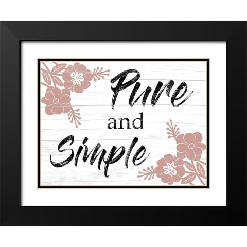 Pure And Simple Black Modern Wood Framed Art Print with Double Matting by Prime, Marcus