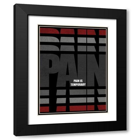 Temporary Pain Black Modern Wood Framed Art Print with Double Matting by Prime, Marcus