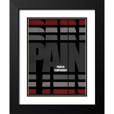 Temporary Pain Black Modern Wood Framed Art Print with Double Matting by Prime, Marcus
