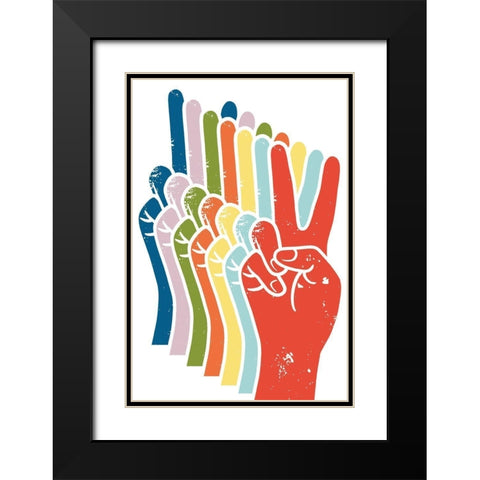 Infinite Peace 1 Black Modern Wood Framed Art Print with Double Matting by Prime, Marcus