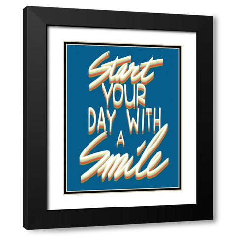 Smile Starter Black Modern Wood Framed Art Print with Double Matting by Prime, Marcus