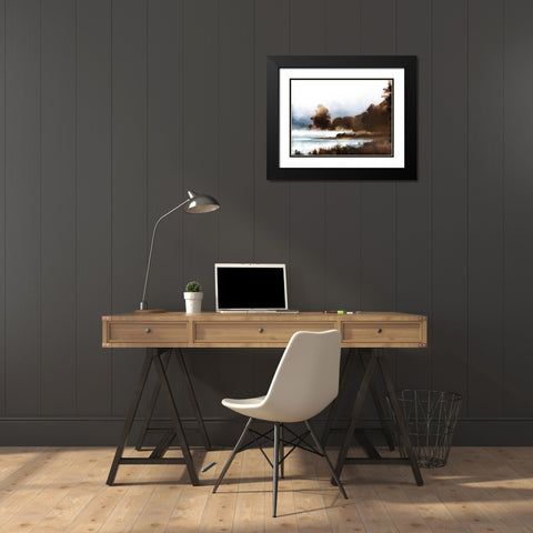 Brass Landscape 1 Black Modern Wood Framed Art Print with Double Matting by Prime, Marcus
