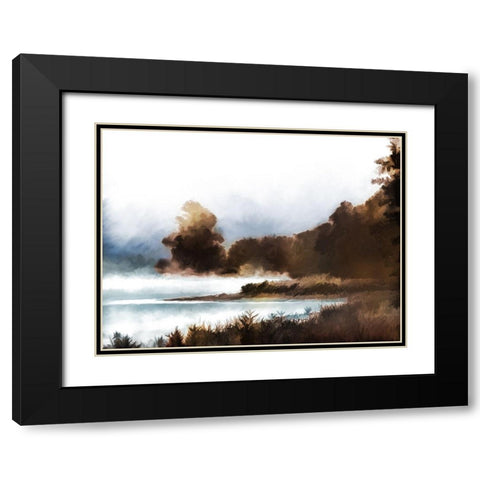 Brass Landscape 1 Black Modern Wood Framed Art Print with Double Matting by Prime, Marcus
