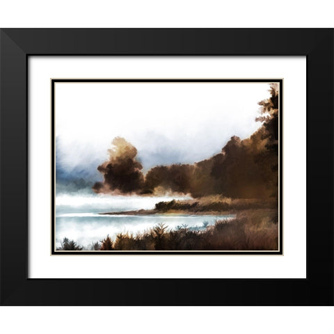 Brass Landscape 1 Black Modern Wood Framed Art Print with Double Matting by Prime, Marcus