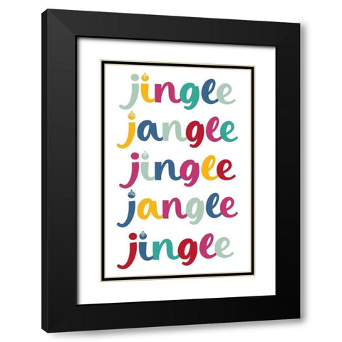 Jingle Jangle Black Modern Wood Framed Art Print with Double Matting by Prime, Marcus