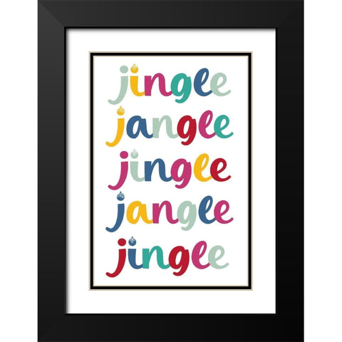 Jingle Jangle Black Modern Wood Framed Art Print with Double Matting by Prime, Marcus