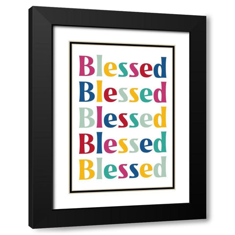 Blessed Repeat. Black Modern Wood Framed Art Print with Double Matting by Prime, Marcus