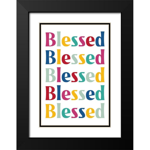 Blessed Repeat. Black Modern Wood Framed Art Print with Double Matting by Prime, Marcus