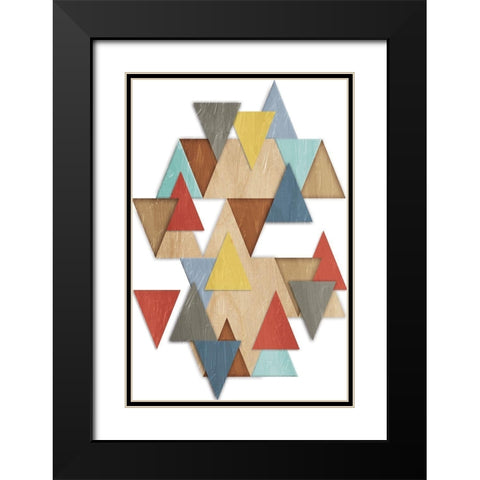 Geometric Explosion 1 Black Modern Wood Framed Art Print with Double Matting by Prime, Marcus