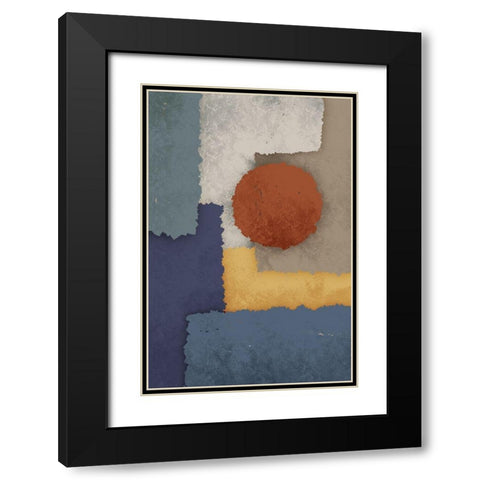 Abstract World Black Modern Wood Framed Art Print with Double Matting by Prime, Marcus