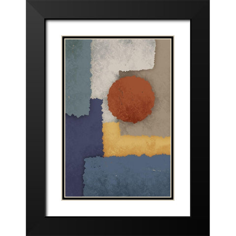Abstract World Black Modern Wood Framed Art Print with Double Matting by Prime, Marcus