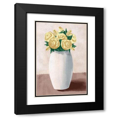 Wonderful Florals Black Modern Wood Framed Art Print with Double Matting by Prime, Marcus