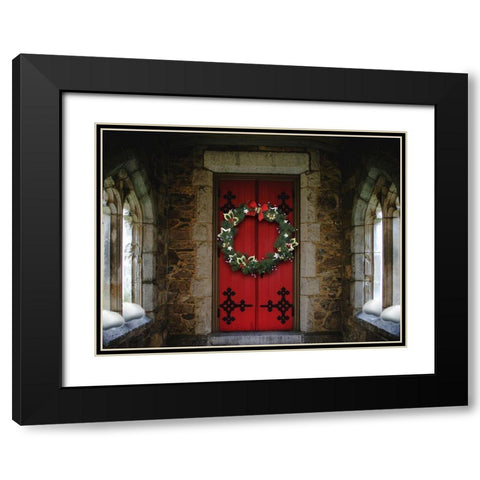 Welcoming Entry Black Modern Wood Framed Art Print with Double Matting by Prime, Marcus