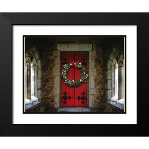 Welcoming Entry Black Modern Wood Framed Art Print with Double Matting by Prime, Marcus