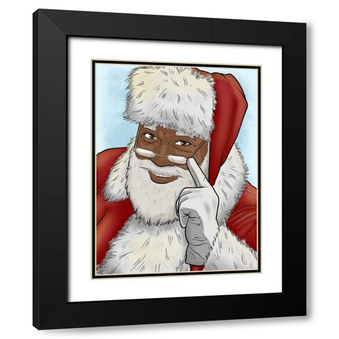 Checking It Twice Black Modern Wood Framed Art Print with Double Matting by Prime, Marcus