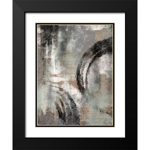 Cavernous Stains Black Modern Wood Framed Art Print with Double Matting by Prime, Marcus